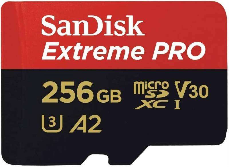 microSDXC 256GB SanDisk Extreme PRO SDSQXCD-256G-GN6MA R:200MB/s W: 140MB/s UHS-I U3 V30 4K Ultra 固定ディスク A2 Compatible with SD Adap