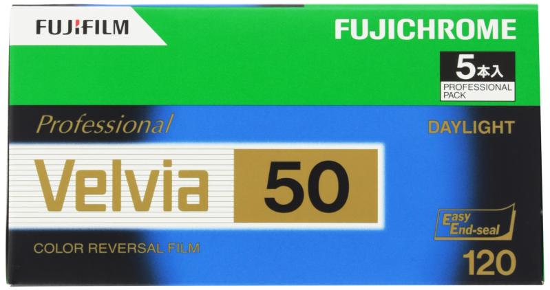 富士フイルム FUJIFILM リバーサルフィルム フジクローム Velvia 50 ブローニー 12枚 5本 120 VELVIA50 EP NP 12EX 5