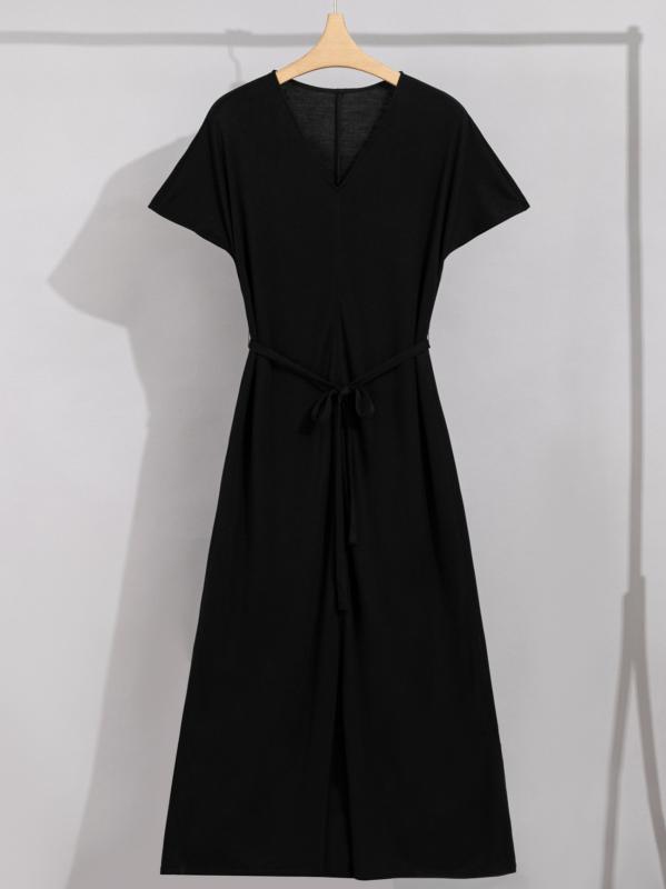衣装 レディース 半袖 桑蚕? シルクワンピ 絹地 Vのど首 ミモレ丈 ロング丈 A生産ライン 着痩せ か細い 酉の方角胴締め 御機嫌酉の方角 御前上等感 絹 絹地お召しもの 雅びやか 成年者 通い 通学 フォーマル 普段着 会う約束 旅する お出かけ 春夏