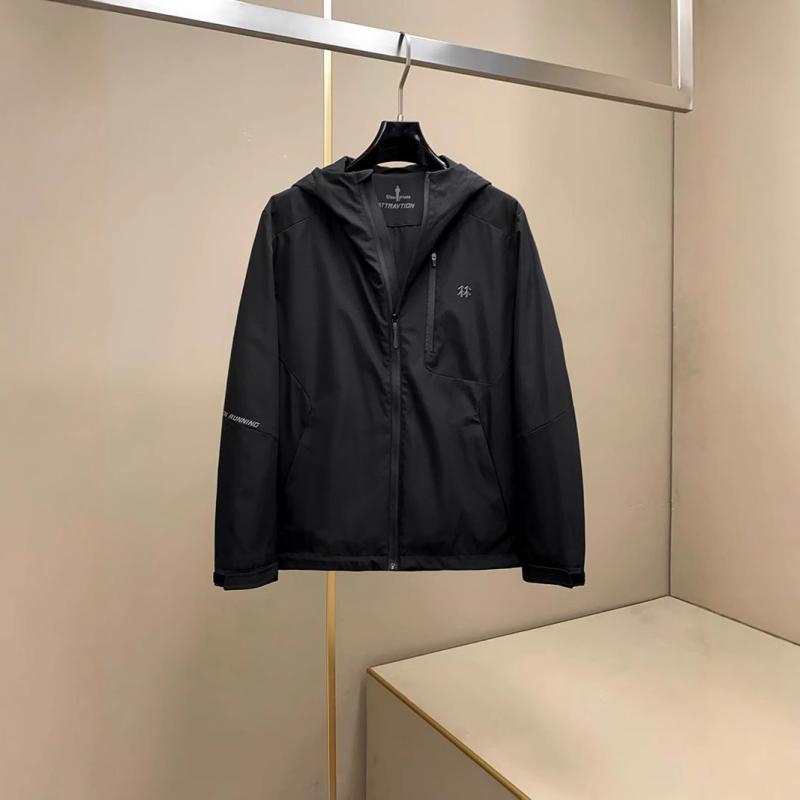 ジャケット メンズ 紳士服 ジャンパー フード付き ブルゾン カジュアル アウトドア 普段使い オールシーズン シンプル 無地｜ワンダーデポ