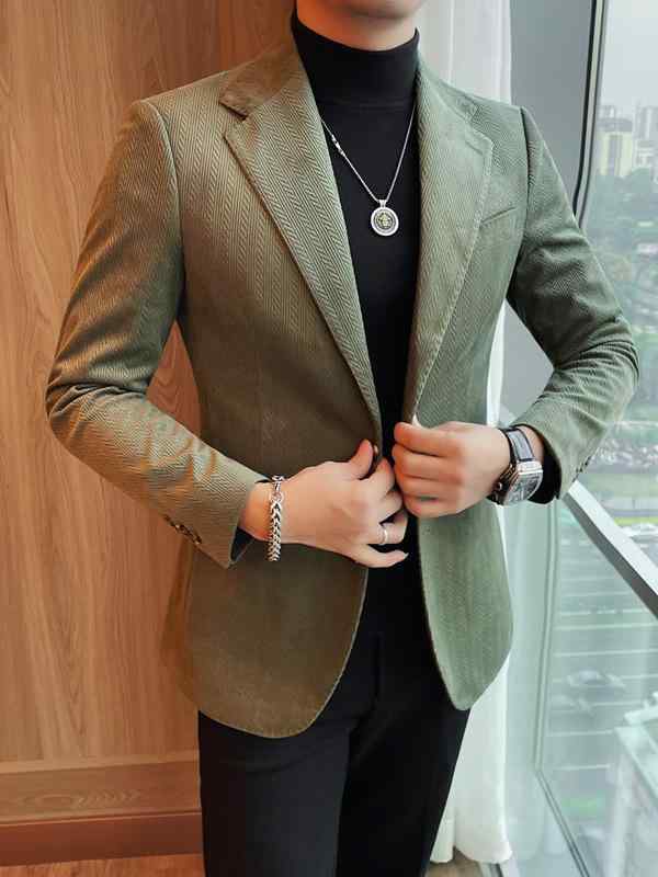 テーラードジャケット メンズ 秋冬 コーデュロイ ブレザー アウター 防寒 高級感 上品 紳士服 通勤 ビジネス カジュアル 普段使い｜ワンダーデポ