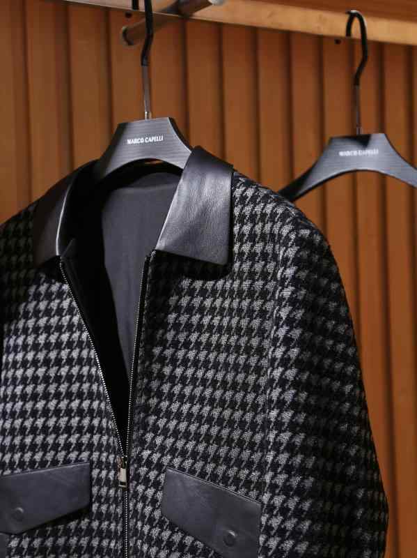 レザージャケット メンズ 秋冬 千鳥格子 羊革 アウター テーラードジャケット ブルゾン 紳士服 高級感 カジュアル 定番 ヴィンテージ風|ワンダーデポ