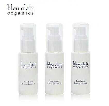 [3本セット / bleu clair / ブルークレール]　ローズリバイタルエッセンスクリームS 40g (美容保湿クリーム)　『無添加にこだわって作られた国産のオーガニックコスメ』乾燥肌　脂性肌　普通肌　敏感肌　スキンケア　化粧品　送料無料！【正規販売店】｜ワンダーピア