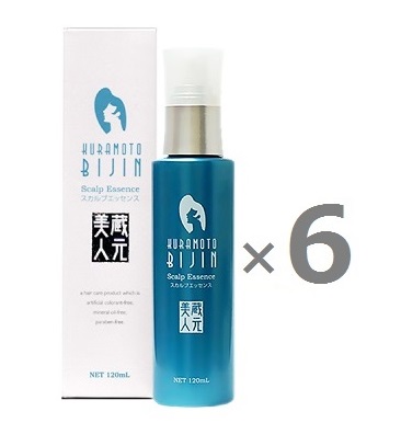 [送料無料/蔵元美人/6本セット] 　スカルプエッセンス 120ml &times;6本 『大人女性の頭皮用エイジングケア』 【正規販売代理店】 [日本酒酒蔵の化粧品/外池酒造/KURAMOTO BIJIN]　女性用　育毛剤・養毛剤、頭皮用美容液、無香料・無着色・無鉱物油・パラベンフリー｜ワンダーピア