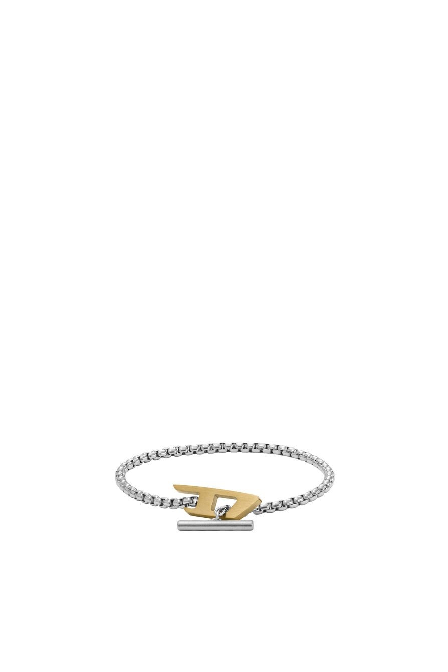 DIESEL Dx1445 レッドエナメル ブレスレット Women's Red enamel and stainless steel chain bracelet