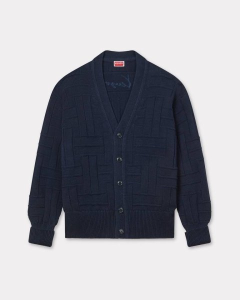 極美品　KENZO ケンゾー 配色モノグラムカーディガン　ネイビー 楽天市場】KENZO ケンゾー TIGER CREST ZIPPED CARDIGAN F965CA1023AB