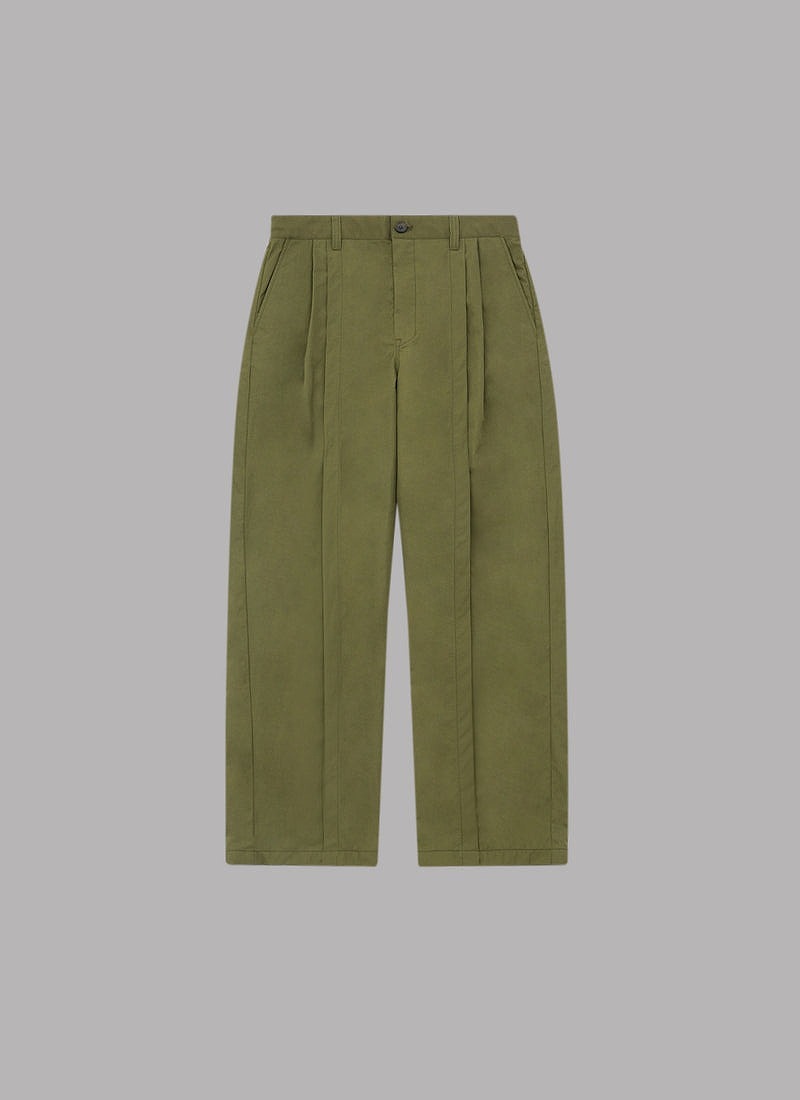 【置き目取りまわし店売りわたす品】ALWAYS OUT OF STOCK OVER PLEATED TROUSERS-OLIVE