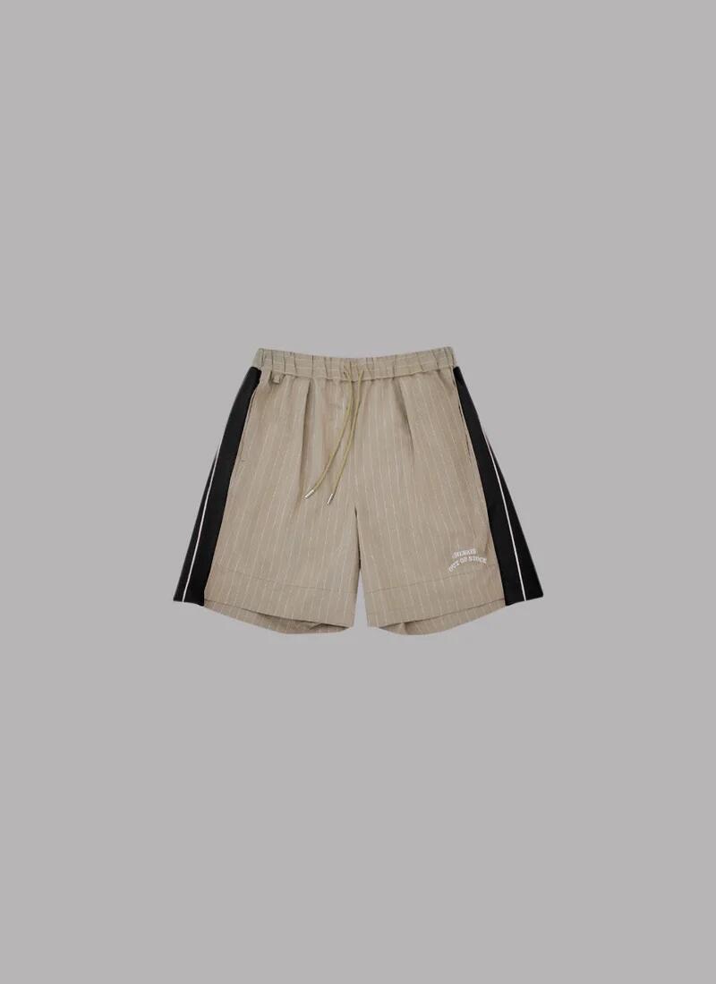 【正規取扱店販売品】ALWAYS OUT OF STOCK SIDE STRIPE LINEN TUCKED SHORTS-BEIGE|WONDERCUBE ONLINE