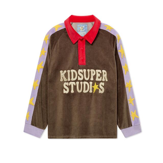 【置き目取りまわし店売りわたす品】KIDSUPER Velour Stars Rugby