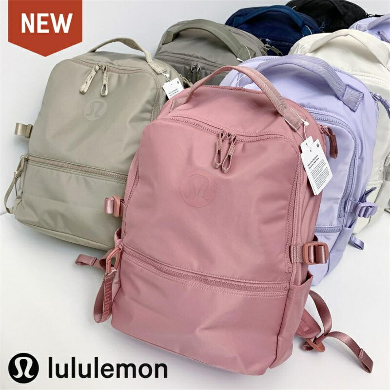 ルル檸檬 lululemon New Crew Backpack 22L ニュー労働者の一団 うしろ側容器に並べる 背嚢 大静電容量 軽さ 黒いこと 白いこと メンズ レディース 通学 通い