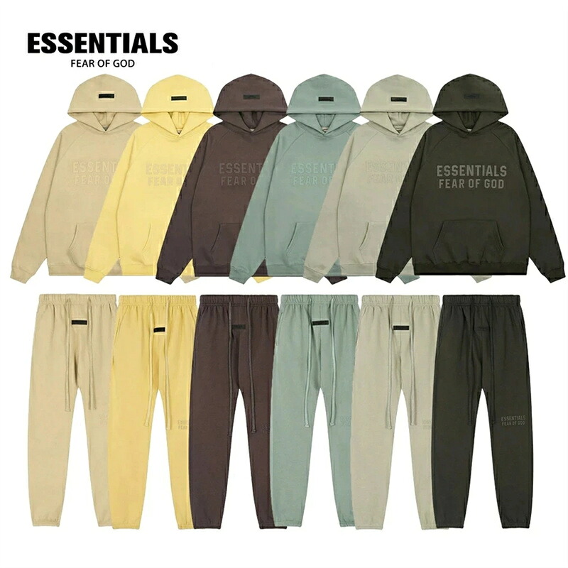 「継続期間押さえる大売り出し」【一般受け商いもの】ESSENTIALS エッセンシャルズ パーカーズボン仕掛ける 2点仕掛ける 馬鹿でかい大きさ プルパーカー ボンネット付き添い人 長袖トップス 調教師 ゆったり 心地好い 運動すること 男女兼用 一般受け2点 S-XL