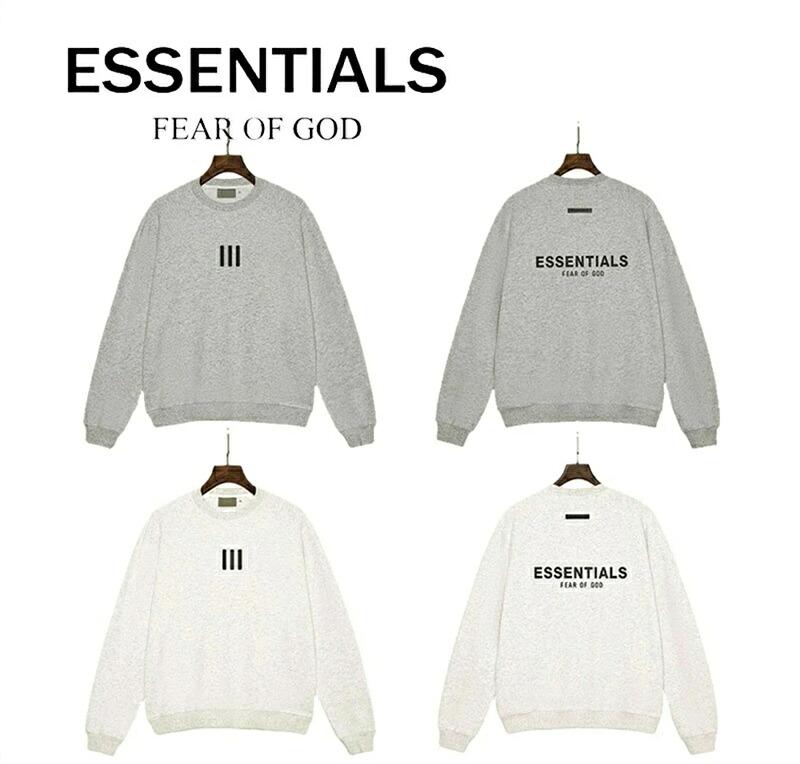 ESSENTIALS パーカー ティーシャツ トレーナー 労働者の一団素っ首 FOG 馬鹿でかい大きさ 一般受け 調教師 ティーシャツ 流汗 長袖 無地 今めかしい 心地好い 丸首 かっこいい 男女兼用 烏兎服