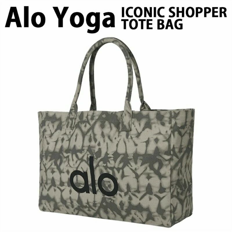 alo Yoga 矢 瑜伽 ショルダーバッグ ALO YOGA ICONIC SHOPPER TOTE BAG GRAY TIEDYE 矢瑜伽 冷コーニック ショッパー トートバッグ 薄墨色 タイダイ W7066R