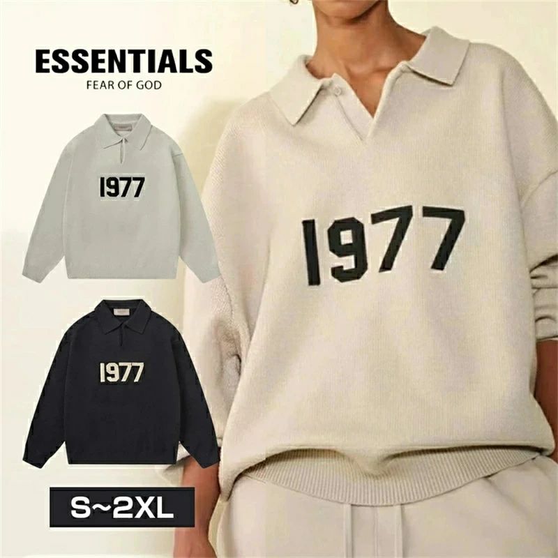 ESSENTIALS エッセンシャルズ 長袖プルオーバー 大層らしい大きさ sweater 今めかしい パステル色の 長袖トップス 秋 生あたたかい 心地よい 二人組 ティーシャツ 通い 2colors