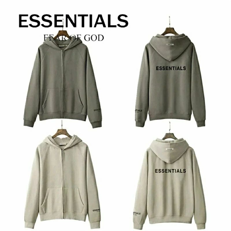 ESSENTIALS メンズ パーカー 汗水 調教師 開けはなしプルオーバー ジップアップスウェット FOG 大層らしい 大きさ 今めかしい 運動競技 ボンネット付き添い人 かっこいい 一般受け ティーシャツ 心地よい パステル色の手当たり 好いたらしい 春服 秋服 冬服