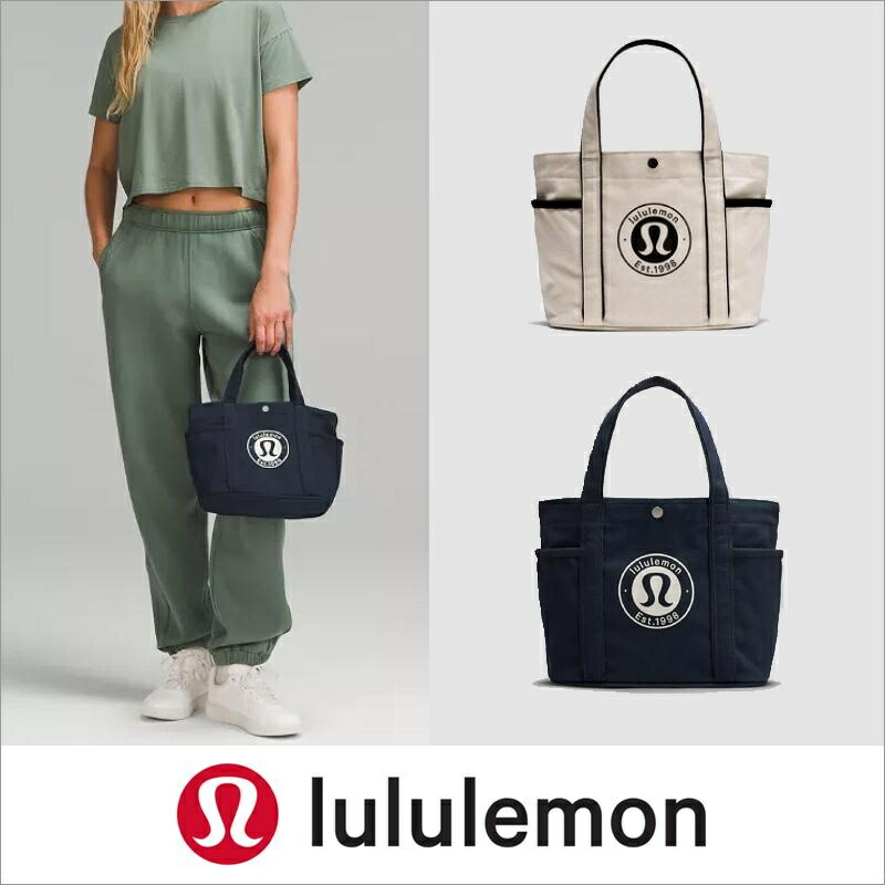 ルルレモン lululemon Daily Multi-Pocket Mini Canvas Tote Bag 6.5L ミニトートバッグ ランチバッグ キャンバス ロゴ入り レディース カジュアル ブランド