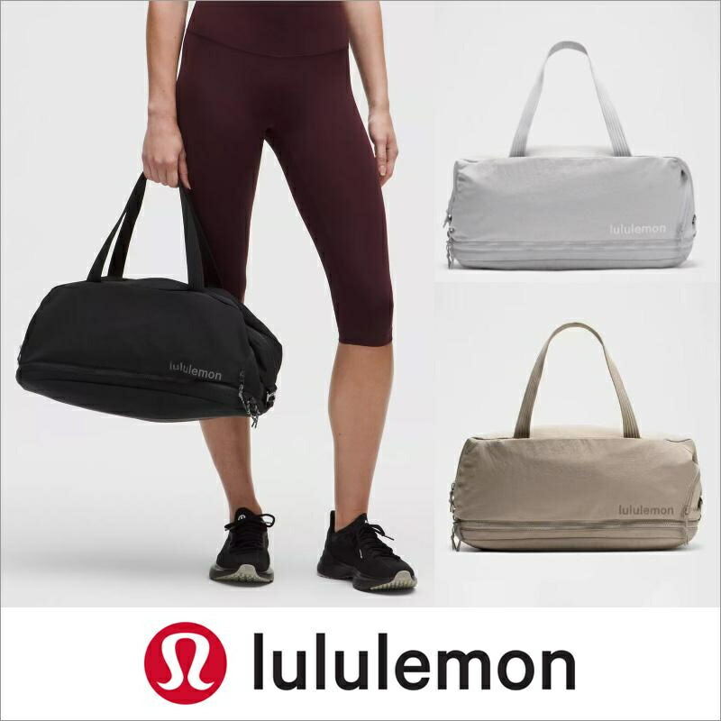 lululemon ルル檸檬 3-インチ-1 体育館御徒面子 ダッフルバッグ ボストンバッグ ロールバッグ 肩部付き添い人 ナイロン 軽さ 瑜伽 運動競技 旅する メンズ レディース
