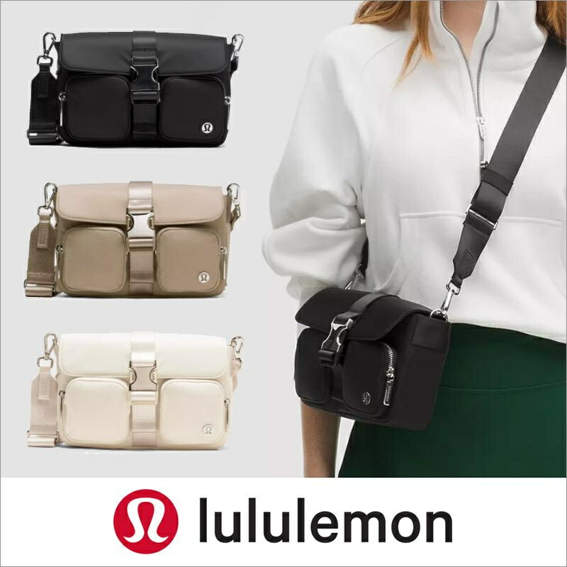 ルル檸檬 lululemon Wunderlust Multi-Pocket Crossbody Bag 3L ショルダーバッグ 曲がったがけ 飛脚屋御徒面子 軽さ 多隠し ナイロン 瑜伽 体育館 心地好い レディース