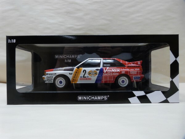 ミニカー　1/43 アウディ スポーツ クアトロ 1985年スウェーデンラリー 2位 Stig Blomqvist/Bjorn Cederberg #1 [RRse21] アウディ スポーツ クアトロ 1985年スウェーデンラリー 2位 #1
