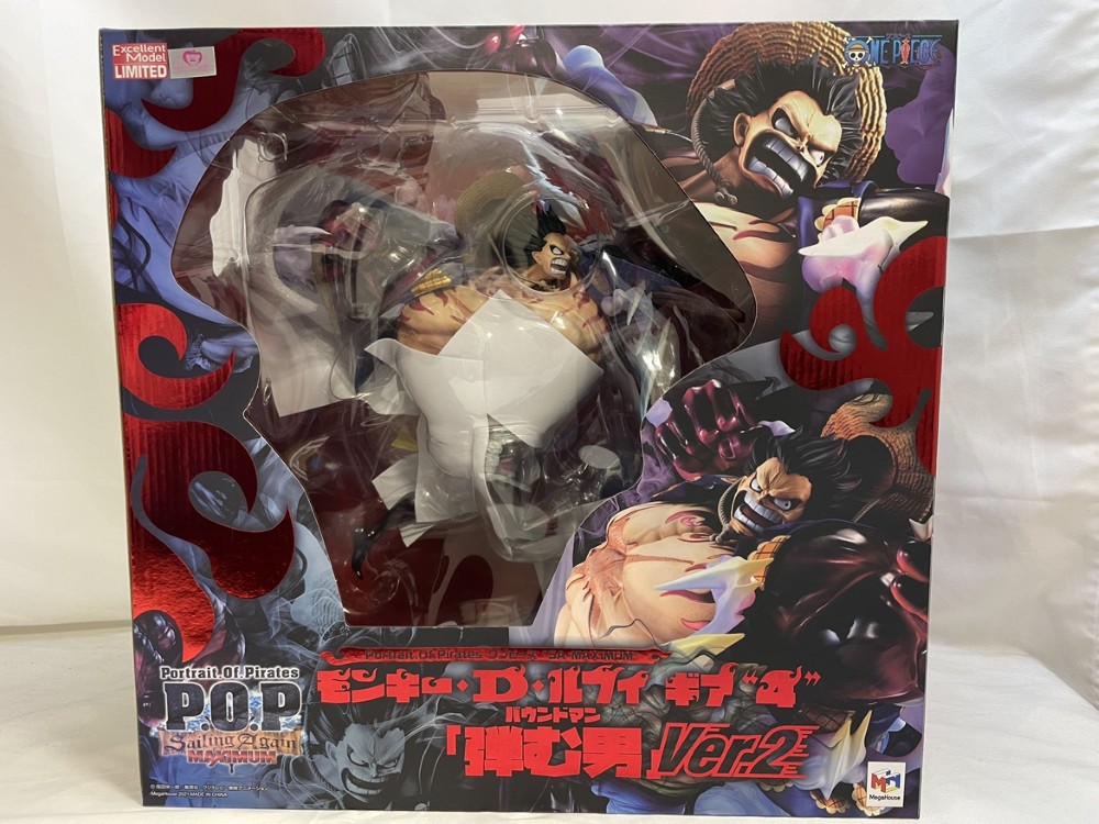 未開封　P.O.P　ワンピース　モンキーDルフィ　ギア4　バウンドマンVer.2 楽天市場】【中古】【未開封】モンキー・D・ルフィ ギア4 弾む男