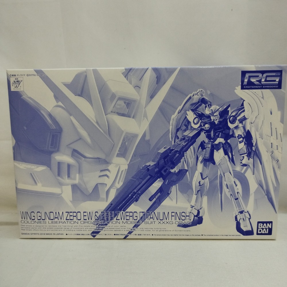 【中古】【未組立】1/144 RG XXXG-00W0 ウイングガンダムゼロ EW ＆ ドライツバーク チタニウムフィニッシュ＜フィギュア＞（代引き不可）6573