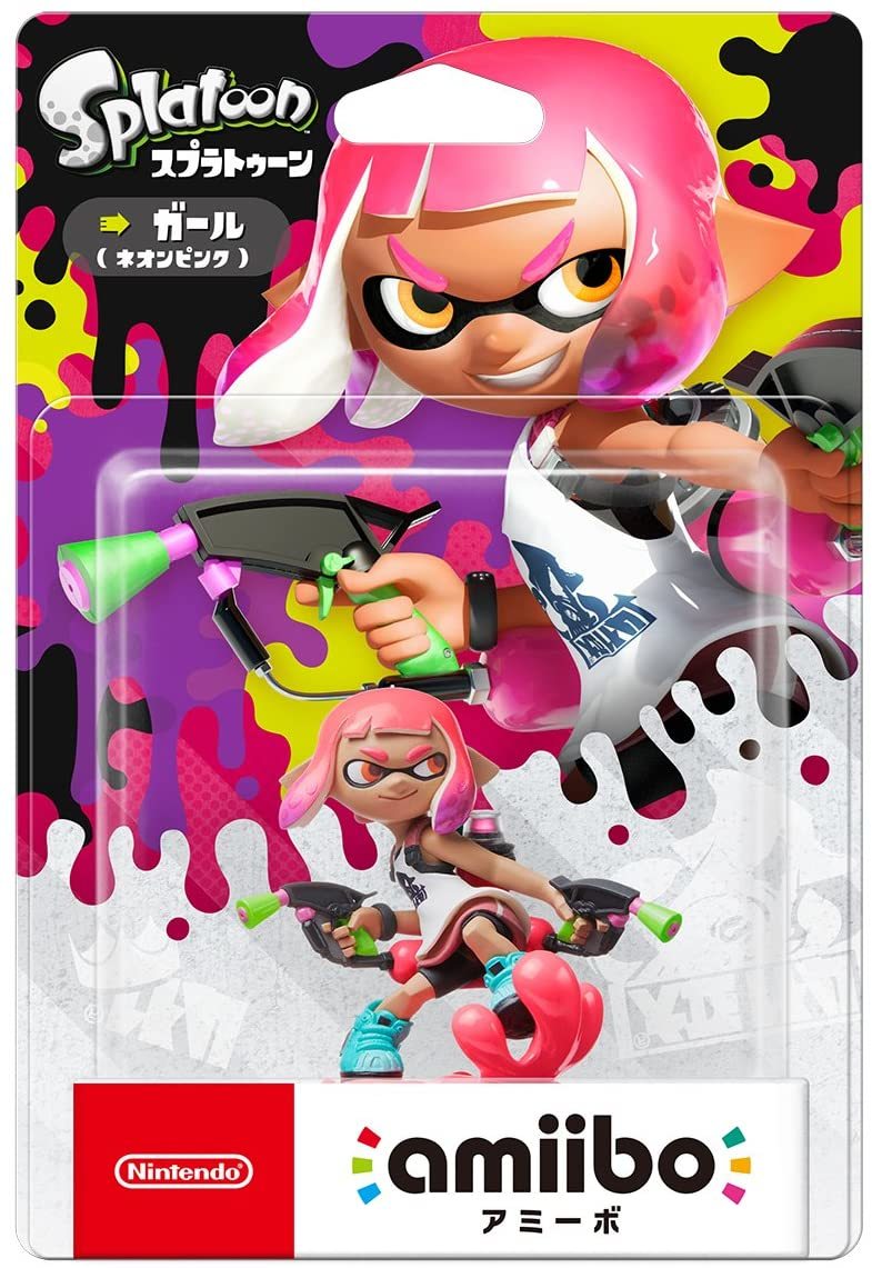 amiibo アミーボ スプラトゥーン イカ ネオンピンク インクリング ...