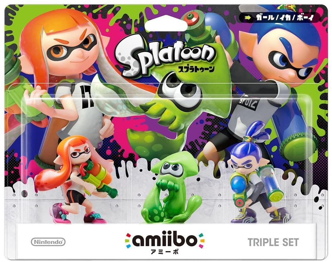 送料無料 Amiibo トリプルセット ガール イカ ボーイ スプラトゥーンシリーズ 任天堂 アミーボ Nintendo Umu Ac Ug