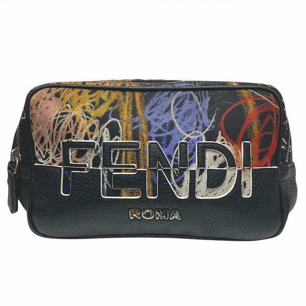 フェンディ FENDI 7VA526 ノエル・守備 共同研究 御徒面子 上半身御徒面子 酉の方角合切袋 メンズ 貨物輸送無料 【中古】