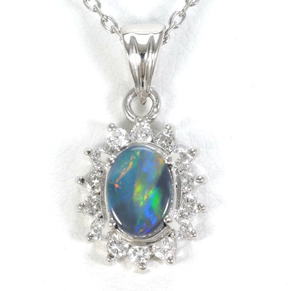 楽天市場】極上 ブラックオパール 5.26ct ネックレス PT900