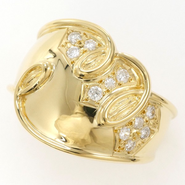 楽天市場】K18 18金 YG イエローゴールドWG リング 指輪 13.5号 ダイヤ  