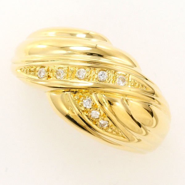 楽天市場】K18 18金 YG イエローゴールド リング 指輪 14号 ダイヤ  