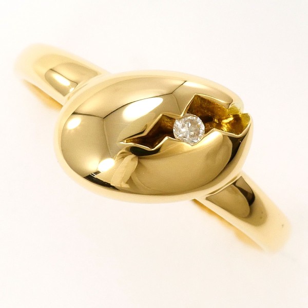 楽天市場】K18 18金 YG イエローゴールド リング 指輪 13号 ダイヤ 総  