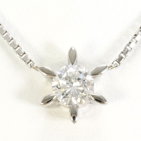 PT900 プラチナ PT850 ネックレス ダイヤ 0.512 SI1 鑑定書 総重量約5.4g 約41cm ジュエリー 中古 送料無料 新品同様 【中古】 ギフトラッピング無料|ワンダープライス 店