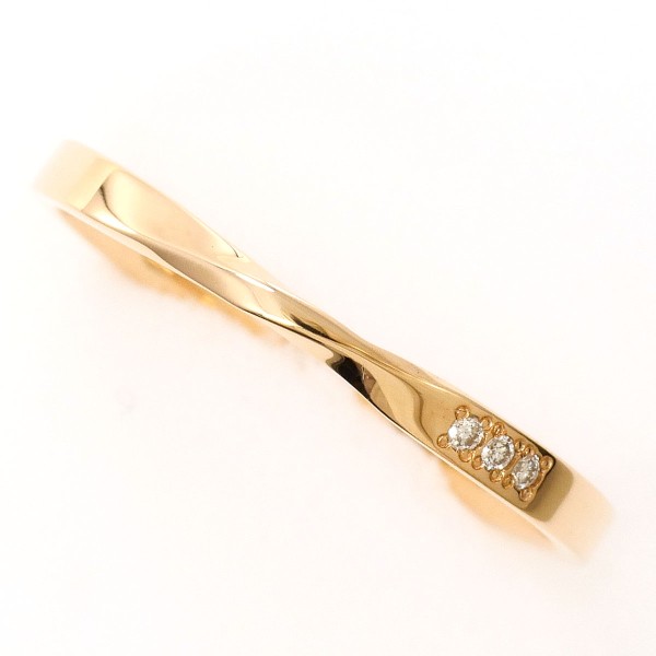 エテ K10PG リング 指輪 13号 ダイヤ 0.01 総重量約1.2g ジュエリー 中古 送料無料 新品同様 【中古】 ギフトラッピング無料｜ワンダープライス　店 16,688円