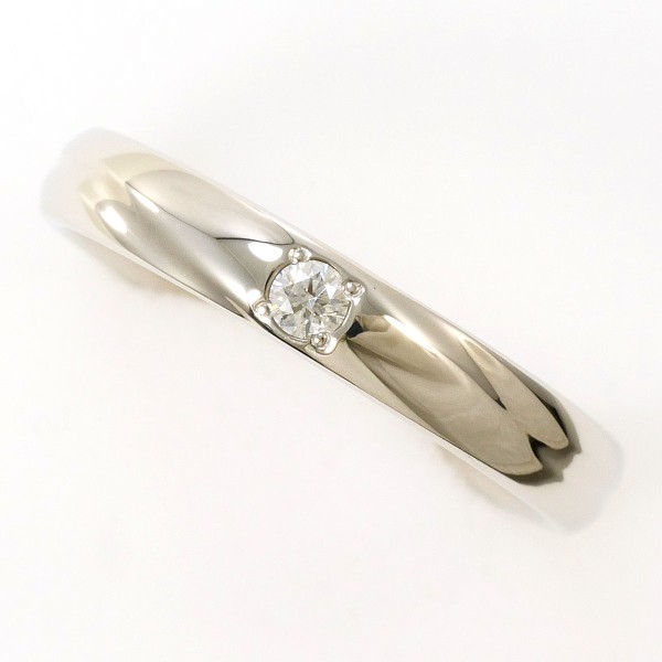 PT1000 リング 指輪 11号 ダイヤ 0.05 総重量約4.7g ジュエリー 中古 送料無料 新品同様 【中古】 ギフトラッピング無料｜ワンダープライス　店