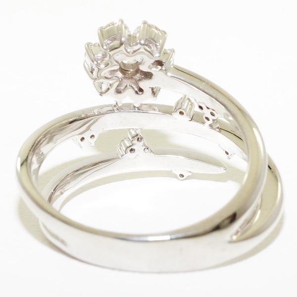 Wonder Price: K18 18-karat gold WG white gold ring 11 diamond 0.52 used jewelry ★★ | Rakuten ...