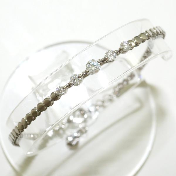 Wonder Price: K18 18-karat gold WG white gold bracelet diamond 0.39 used jewelry ★★ | Rakuten ...