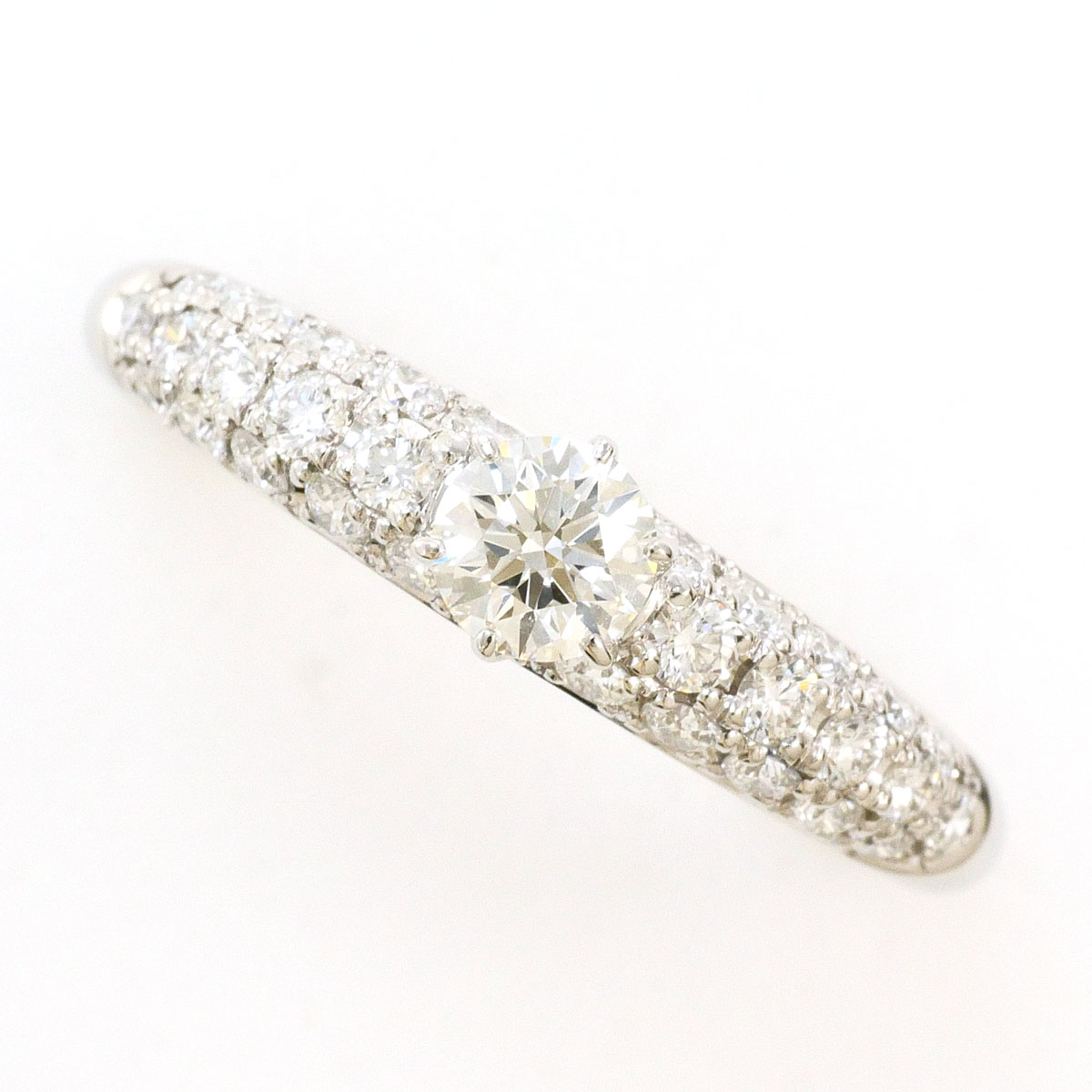 PT950/プラチナ リング・指輪 11号 ダイヤ 0.26 ct ダイヤ 0.47 ct VS1 鑑定書 総重量約4.9g ジュエリー 送料無料 新品同様 【中古】 ギフトラッピング無料
