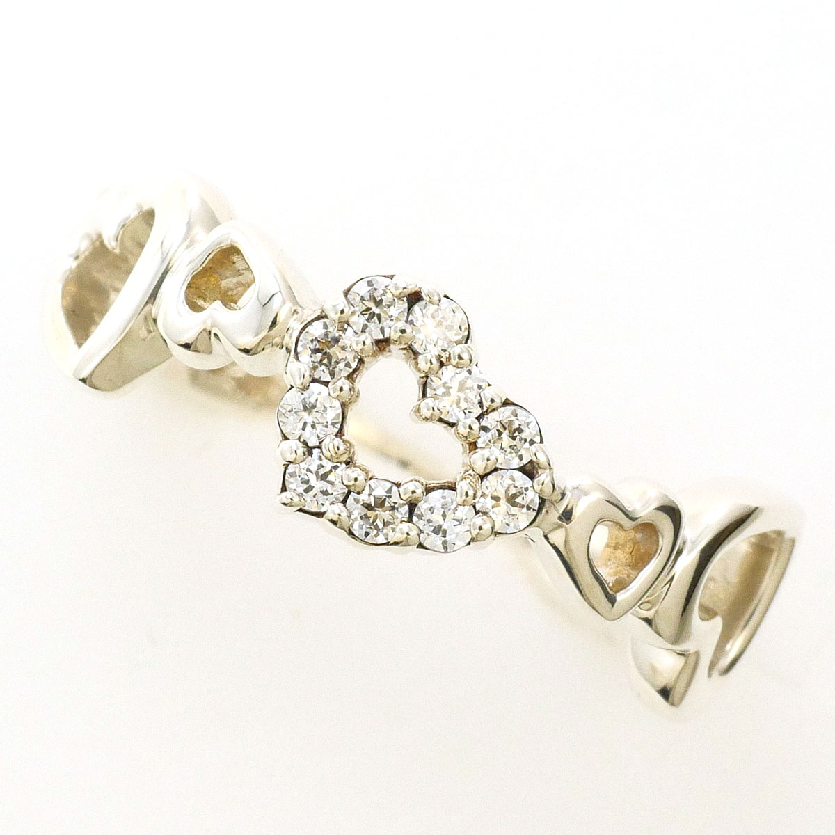 4℃ ストーン コンビ リング 8号 SV×K10PG 仕上げ済み 送料無料 4℃ K10PG リング ダイヤモンド 8号 指輪 18金ピンクゴールド