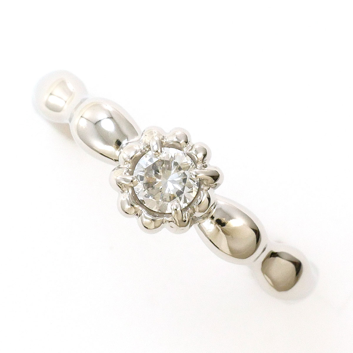 PT900/プラチナ リング・指輪 7.5号 ダイヤ 0.15ct 総重量約3.4g ジュエリー 送料無料 新品同様 【中古】 ギフトラッピング無料