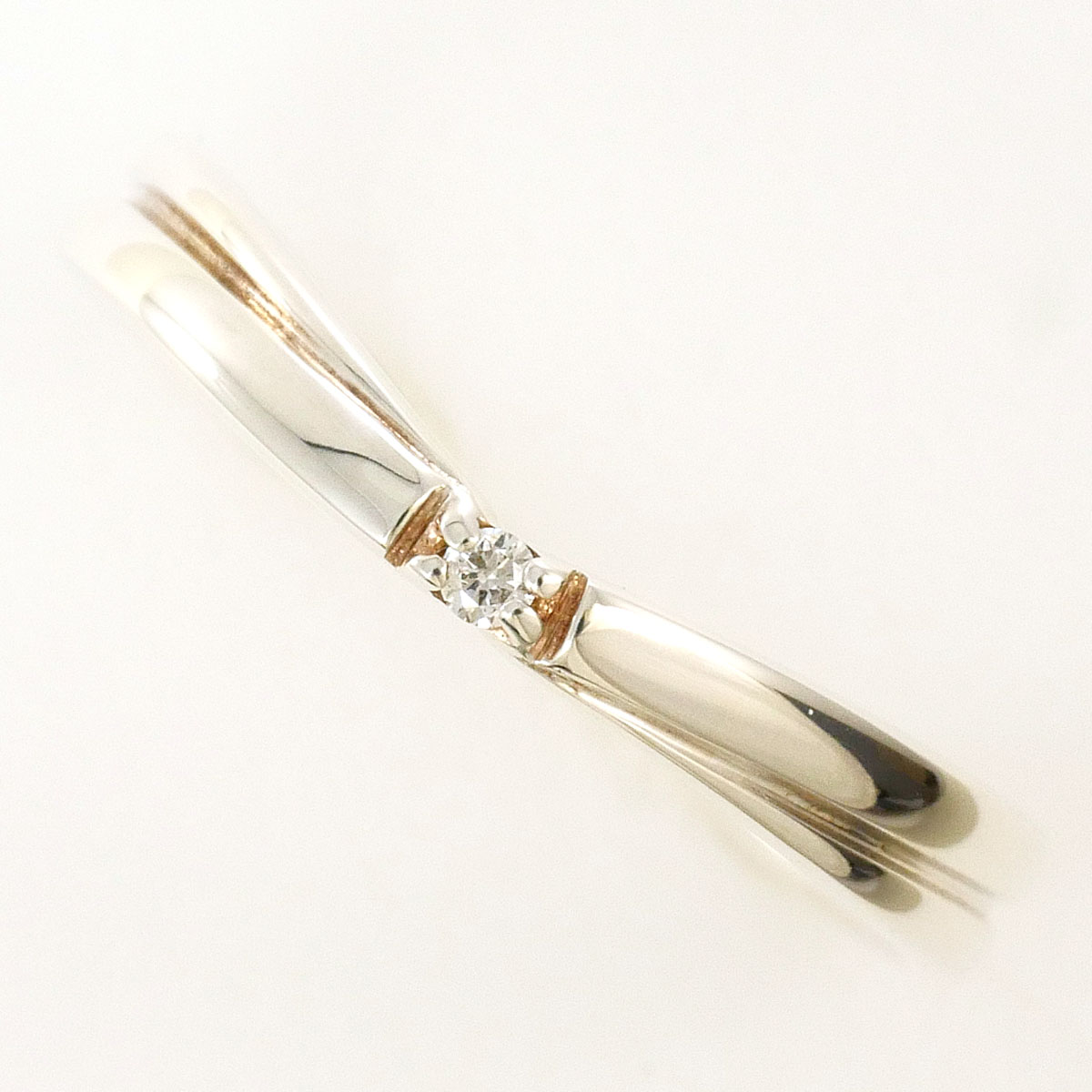 楽天市場】4℃ ヨンドシー K10 SILVER 3連 リング 指輪 8.5号 10金