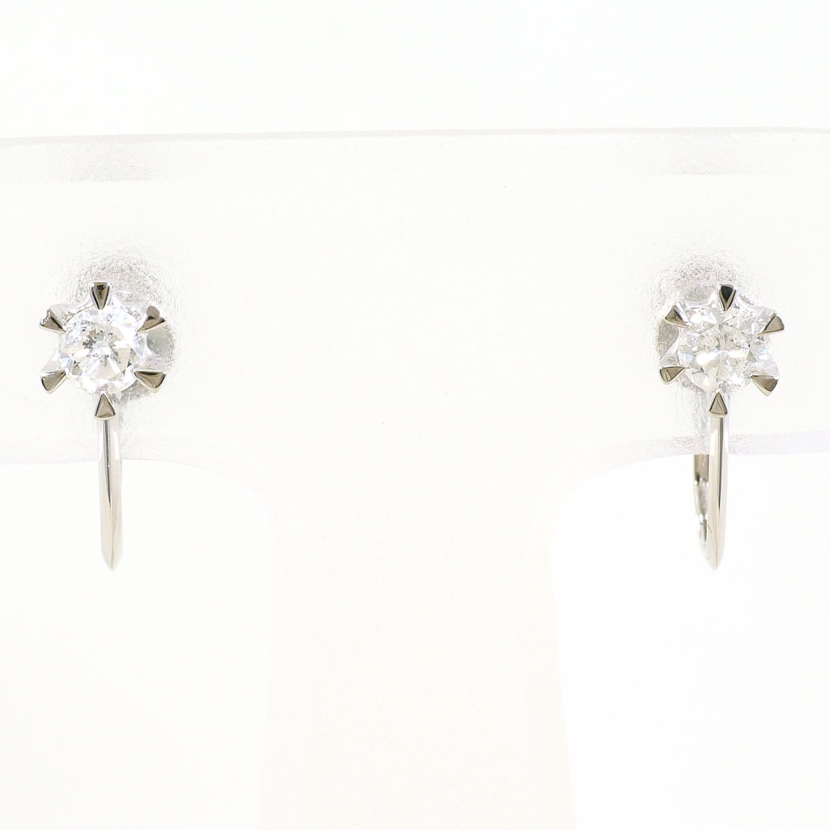 PT900/プラチナ イヤリング ダイヤ 0.15 ct 総重量約1.6g ジュエリー 送料無料 新品同様 【中古】 ギフトラッピング無料|ワンダープライス 店