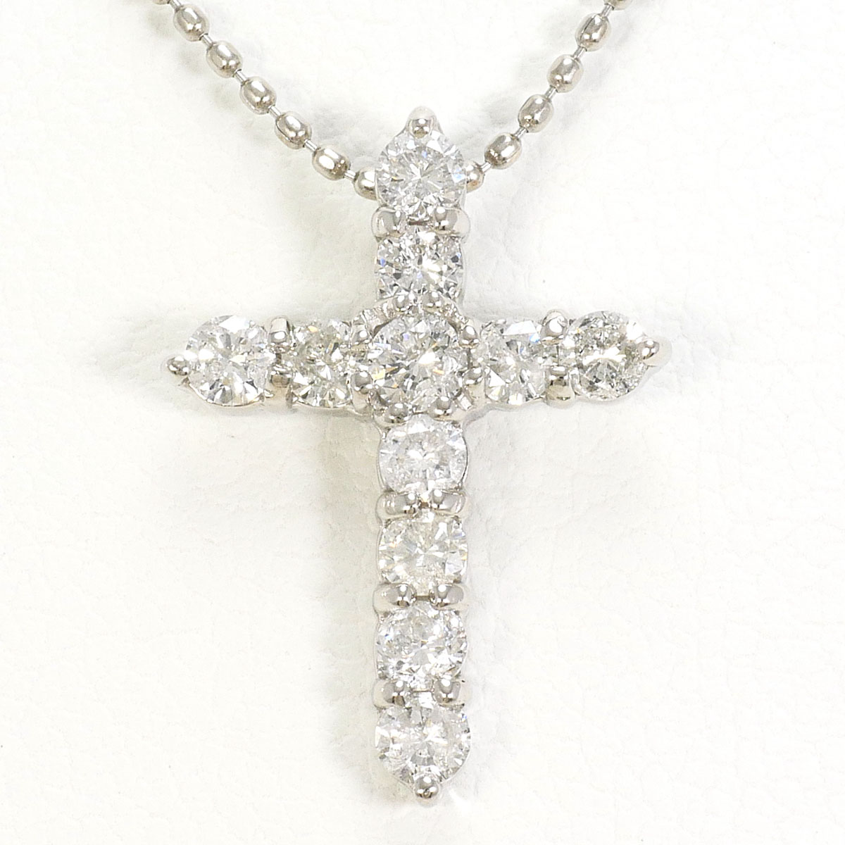 PT850/プラチナ PT900/プラチナ ネックレス ダイヤ 0.50 ct 約40cm 総重量約3.0g ジュエリー 送料無料 新品同様 【中古】 ギフトラッピング無料