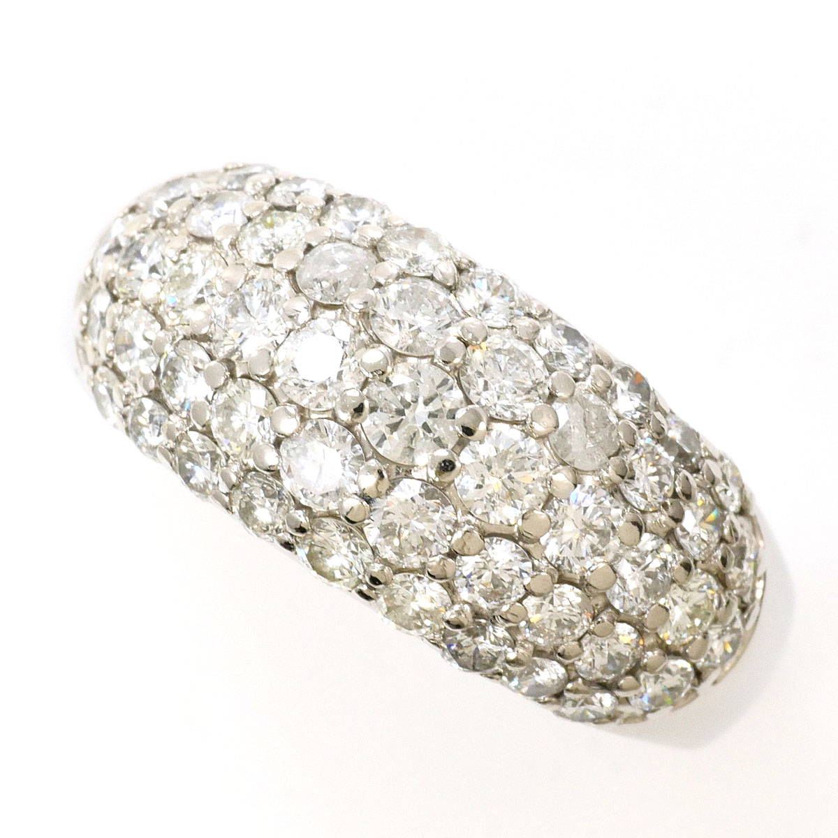 PT900/プラチナ リング・指輪 16.5号 ダイヤ 1.75ct カード鑑別書 総重量約9.9g ジュエリー 送料無料 新品同様 【中古】 ギフトラッピング無料