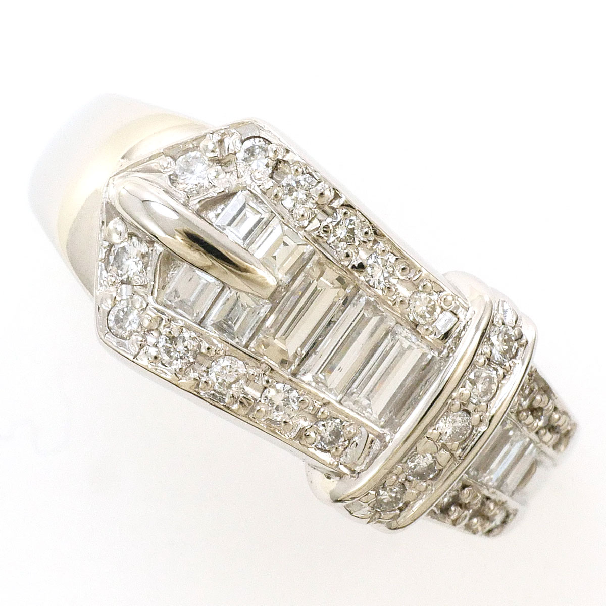 PT900/プラチナ リング・指輪 12号 ダイヤ 0.70ct カード鑑別書 総重量約8.9g ジュエリー 送料無料 新品同様 【中古】 ギフトラッピング無料