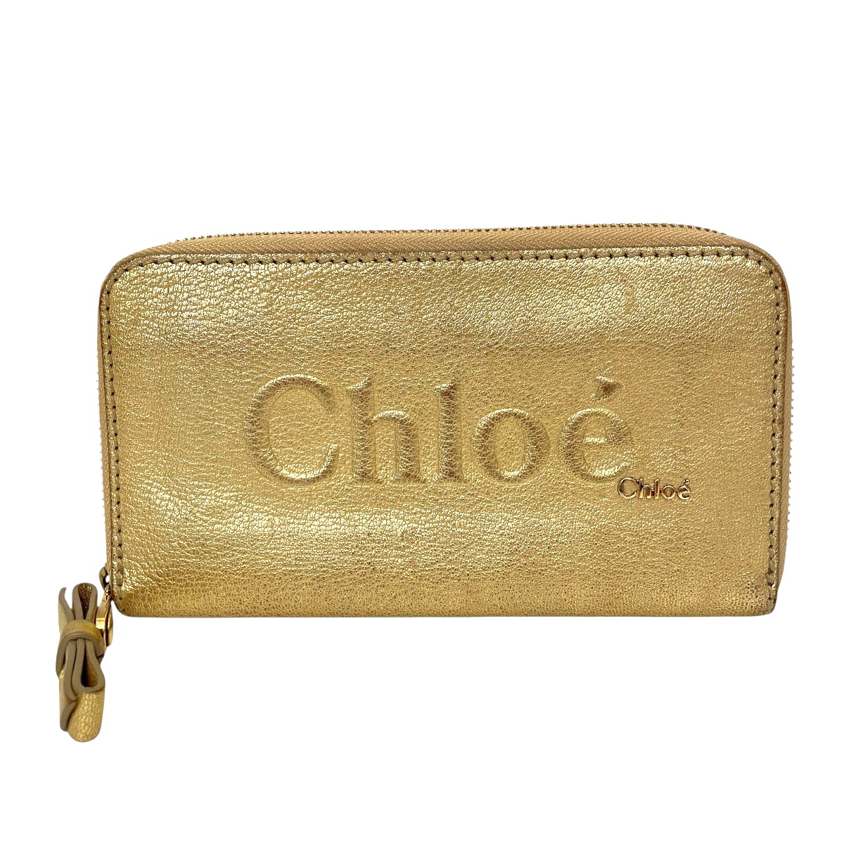 楽天市場】クロエ Chloe 長財布 リボンモチーフ ベージュxゴールド
