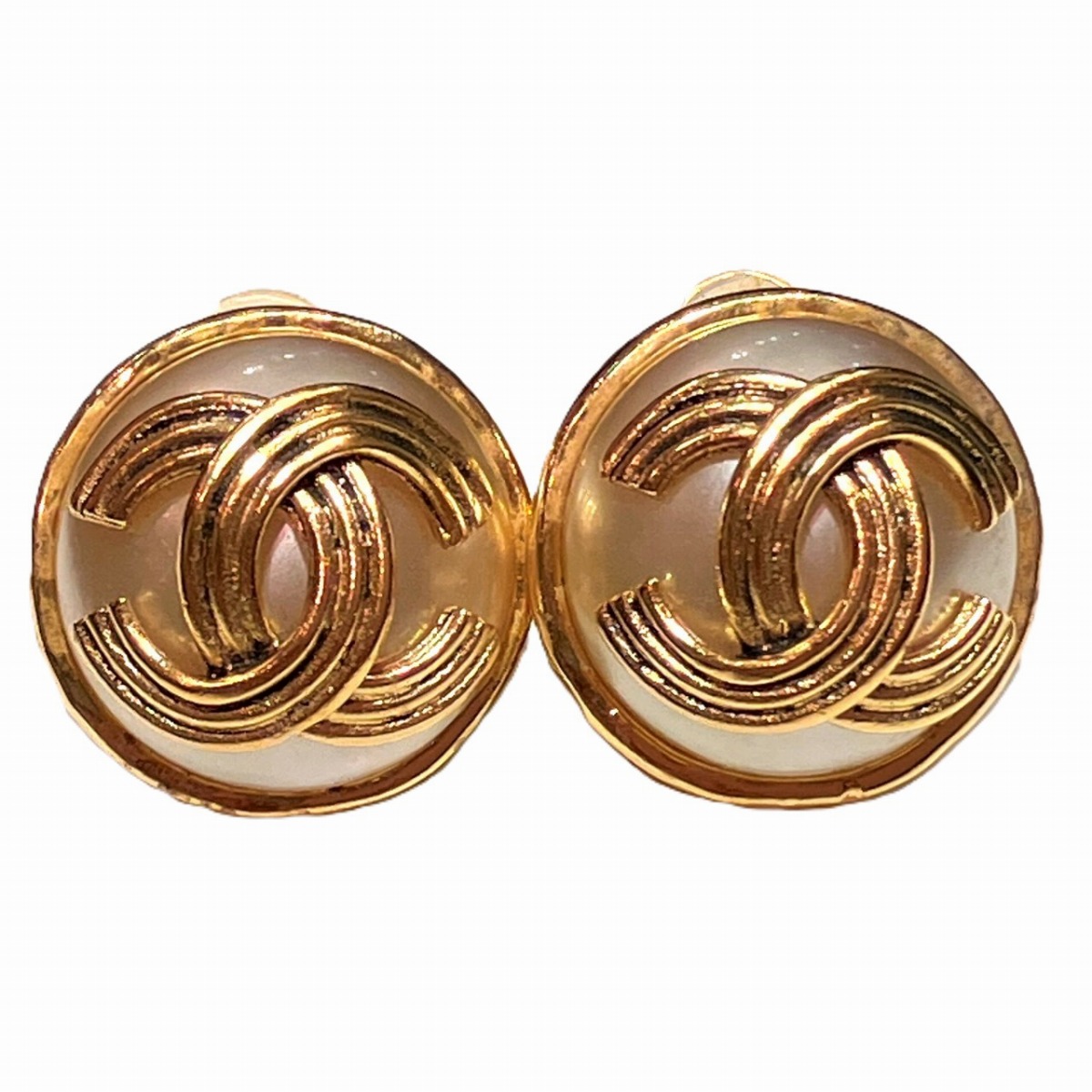 シャネル CHANEL イヤリング　アクセサリー 総重量約18.4g GP フェイクパール ジュエリー 送料無料 【中古】 29,452円