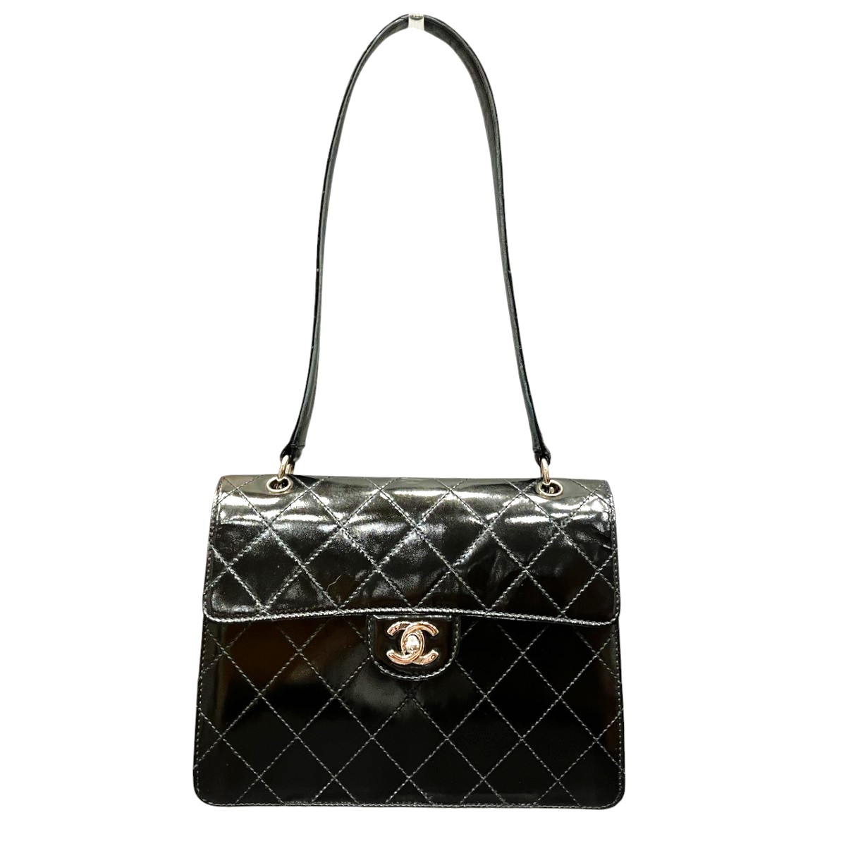 シャネル CHANEL ショルダーバッグ パテントレザー 送料無料 【中古】｜ワンダープライス　店