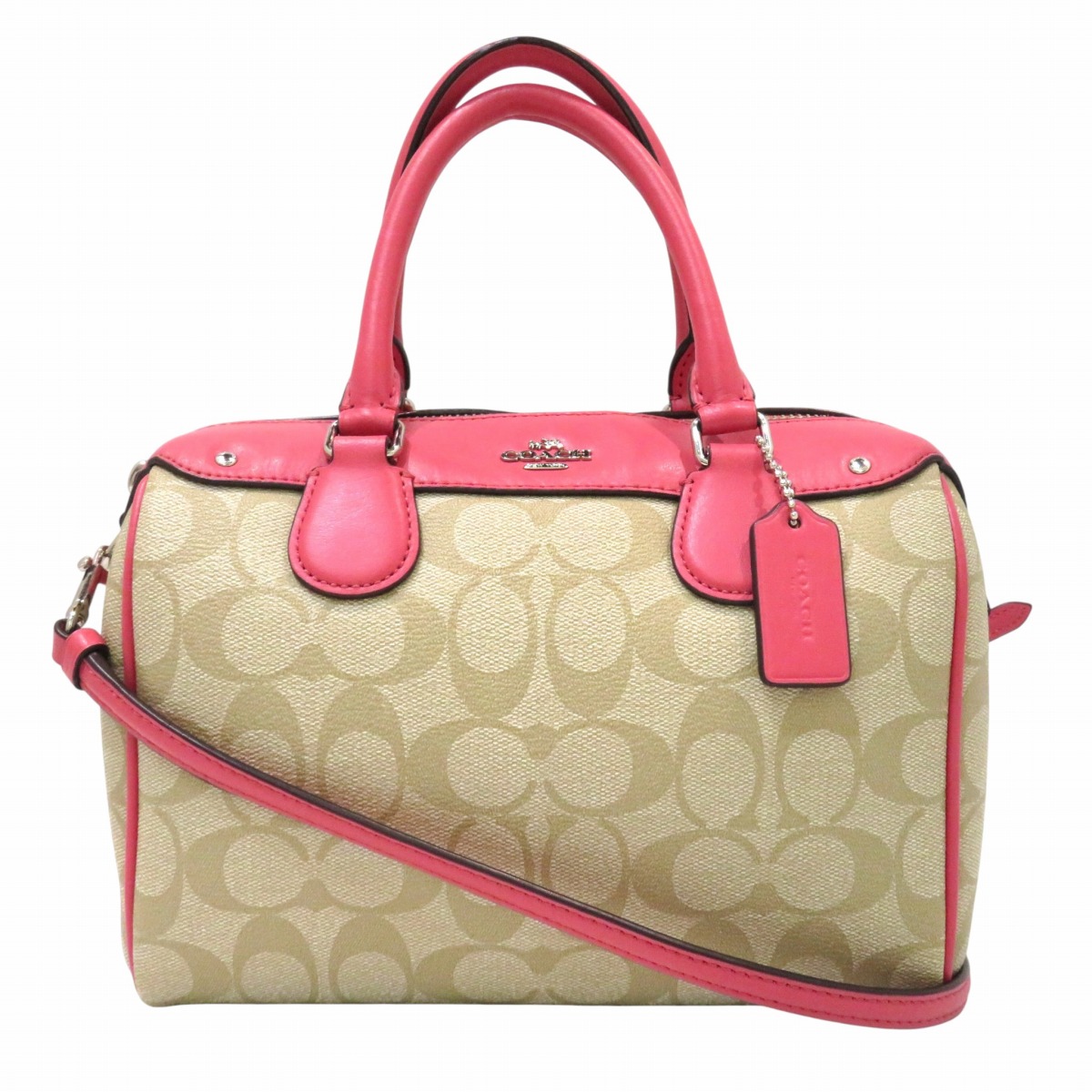 コーチ COACH ハンドバッグ 2Way バッグ シグネチャー PVC レザー F58312 送料無料 【中古】
