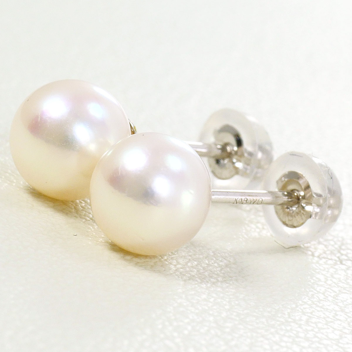 K18WG ピアス パール 総重量約0.9g ジュエリー 送料無料 新品同様 【中古】 ギフトラッピング無料